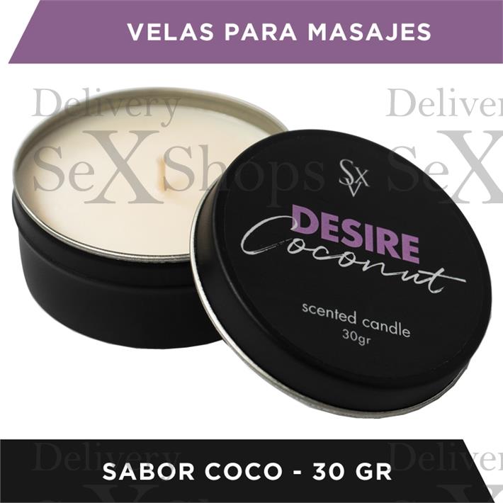 Vela para masajes dessire con aroma a coco 30gr Vela para masajes dessire con aroma a coco 30gr